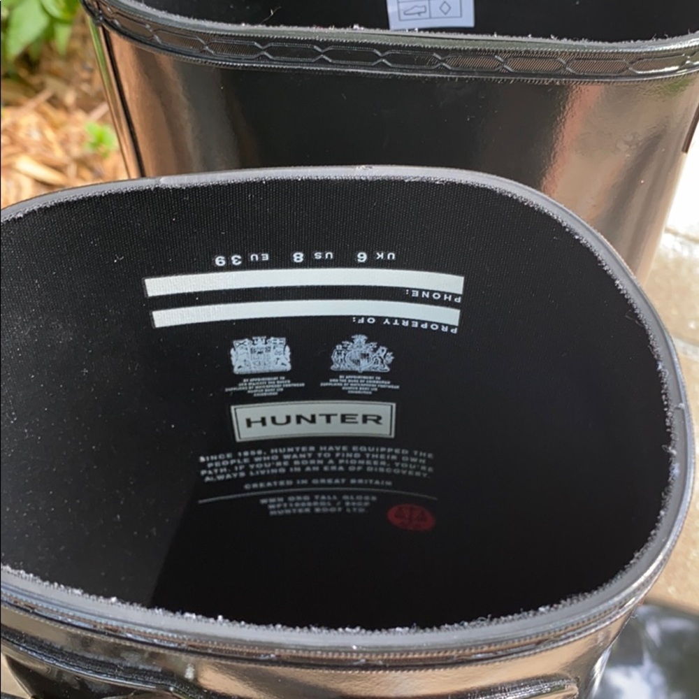 Hunter Original Tall Gloss Rain Boots: Black - Picture 3 of 9